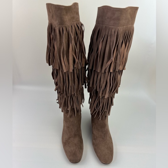 BRUNO MAGLI Fringed suede knee-high boots size 37 - Picture 12 of 16